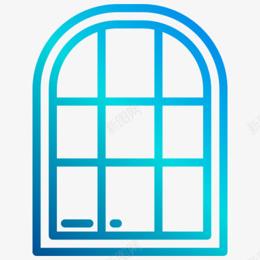 窗建筑66线性坡度图标图标