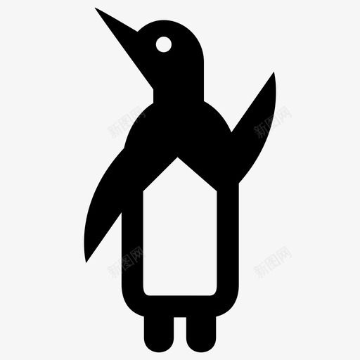 企鹅动物鸟图标svg_新图网 https://ixintu.com 企鹅 冰 动物 可爱 自然 鸟