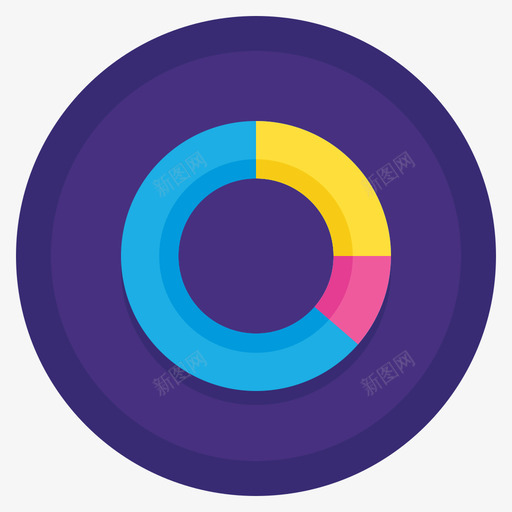饼图信息图3扁平圆形图标svg_新图网 https://ixintu.com 信息图3 扁平圆形 饼图