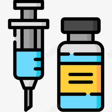 疫苗药剂学34线性颜色图标图标