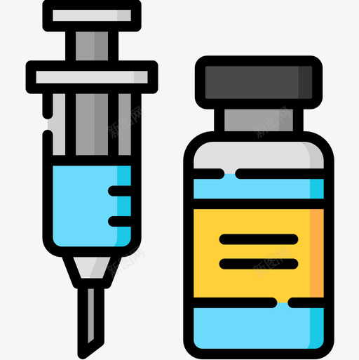 疫苗药剂学34线性颜色图标svg_新图网 https://ixintu.com 疫苗 线性颜色 药剂学34