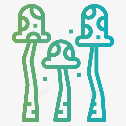 蘑菇生态生物1梯度图标svg_新图网 https://ixintu.com 梯度 生态 生物 蘑菇
