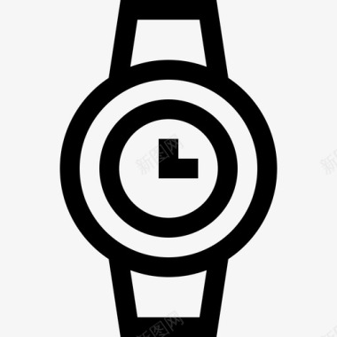 腕表速度表和时间2线性图标图标