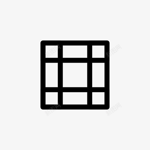 正方形框架马赛克图标svg_新图网 https://ixintu.com 操场 框架 正方形 矩形 窗户 重叠 马赛克