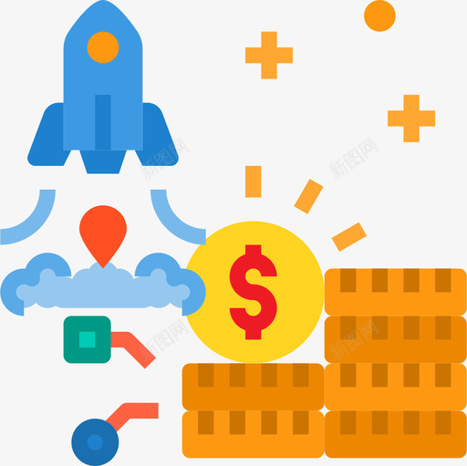 钱创业72持平图标svg_新图网 https://ixintu.com 创业72 持平 钱