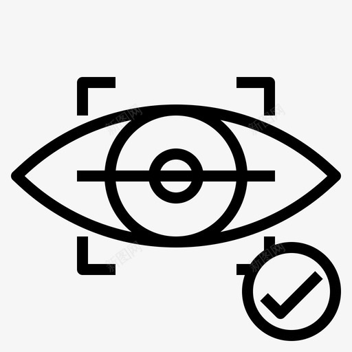 眼睛识别人工智能86线性图标svg_新图网 https://ixintu.com 人工智能 眼睛 线性 识别