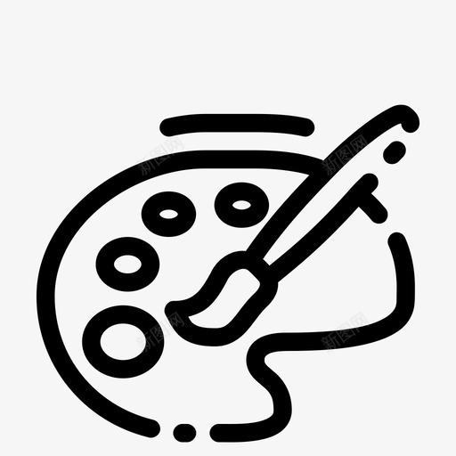 画板画笔颜色图标svg_新图网 https://ixintu.com 介质 画板 画笔 绘图 间隙 随机 颜色