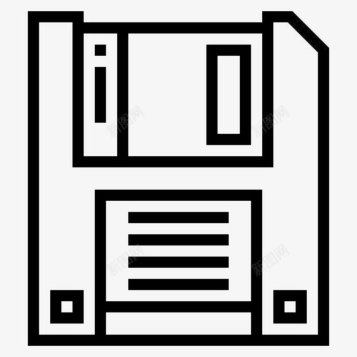 软盘复古9线性图标svg_新图网 https://ixintu.com 复古9 线性 软盘