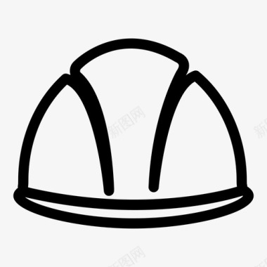 头盔建筑工人安全帽图标图标