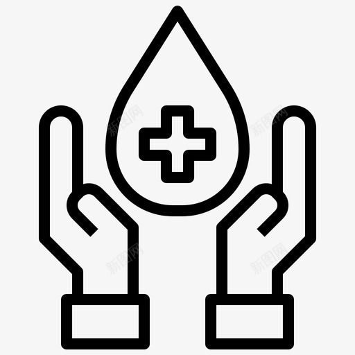 献血输血手势图标svg_新图网 https://ixintu.com 医疗保健 手势 献血 输血 静脉输液袋