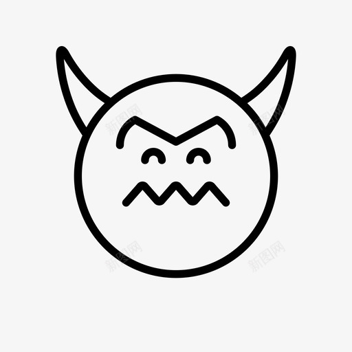恶魔愤怒号角图标svg_新图网 https://ixintu.com 1行 号角 恶魔 愤怒 穆迪 符号 表情