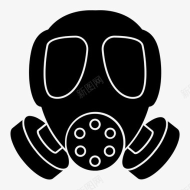 消防员防毒面具设备防毒面具图标图标