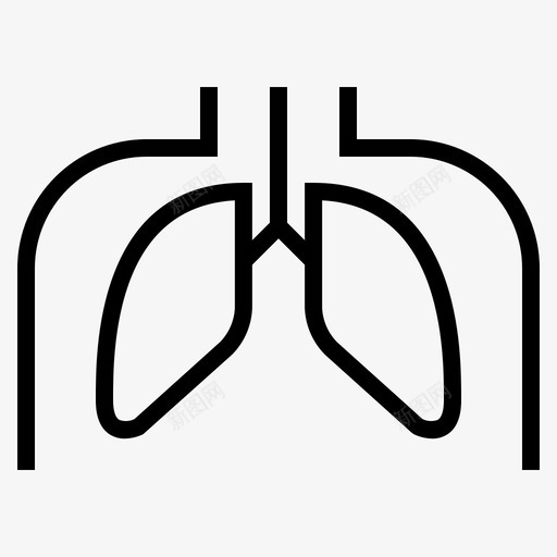 肺病解剖学人体图标svg_新图网 https://ixintu.com 人体 医学 医学概要 肺病 解剖学