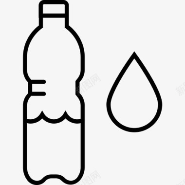 一瓶水饮料滴水图标图标