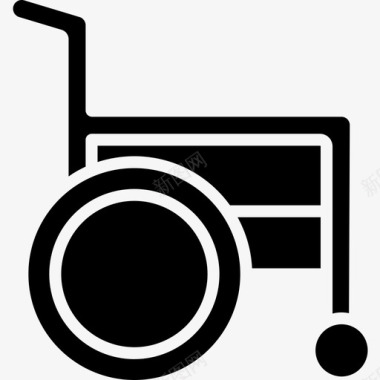 轮椅医用158实心图标图标
