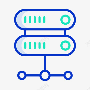 大网站服务器和主机5轮廓颜色图标图标