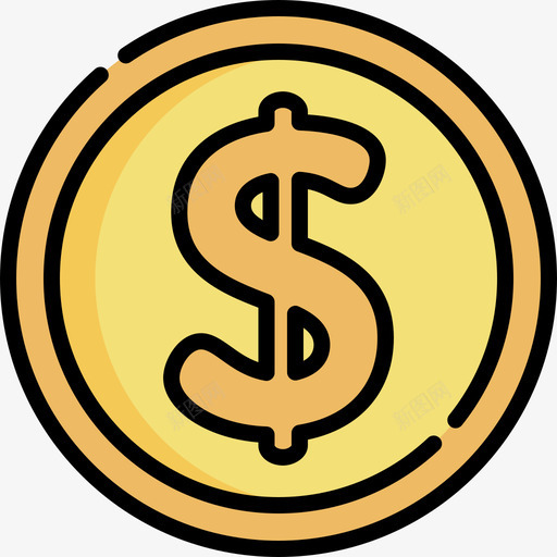 金钱嘻哈21线性颜色图标svg_新图网 https://ixintu.com 嘻哈 线性 金钱 颜色