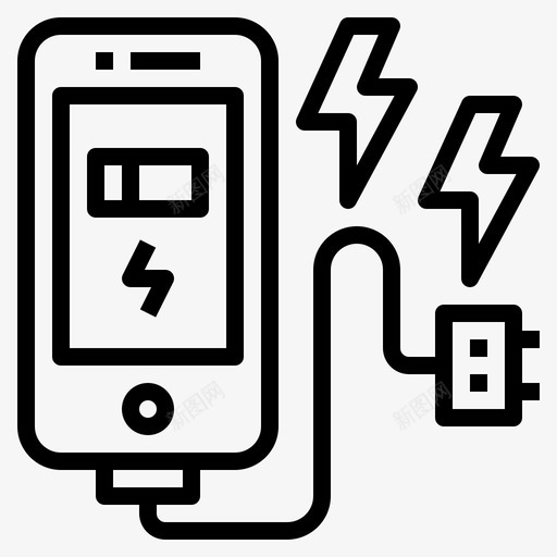 充电能量55线性图标svg_新图网 https://ixintu.com 充电 线性 能量