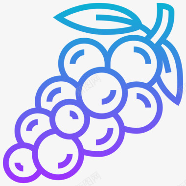 葡萄水果23梯度图标图标