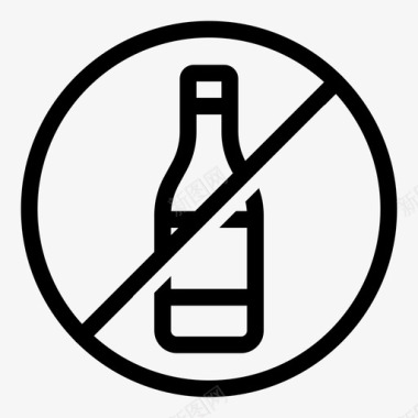 禁止饮酒禁止禁酒图标图标