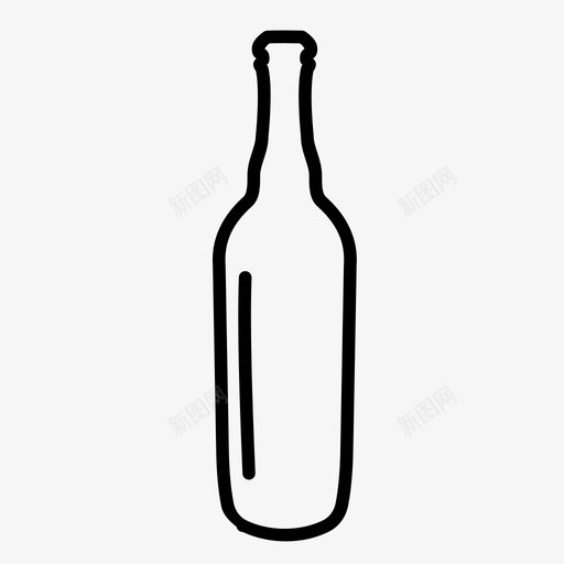 瓶子啤酒瓶饮料瓶图标svg_新图网 https://ixintu.com 啤酒瓶 玻璃瓶 瓶子 白色瓶子 饮料瓶