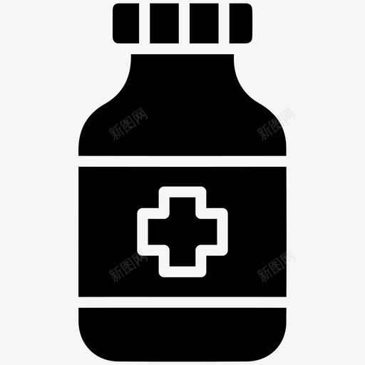 药瓶药品医疗图标svg_新图网 https://ixintu.com 医疗 治疗 药品 药瓶