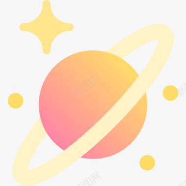 土星科学123黄色图标图标