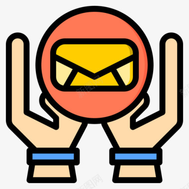 电子邮件电子邮件68线形颜色图标图标