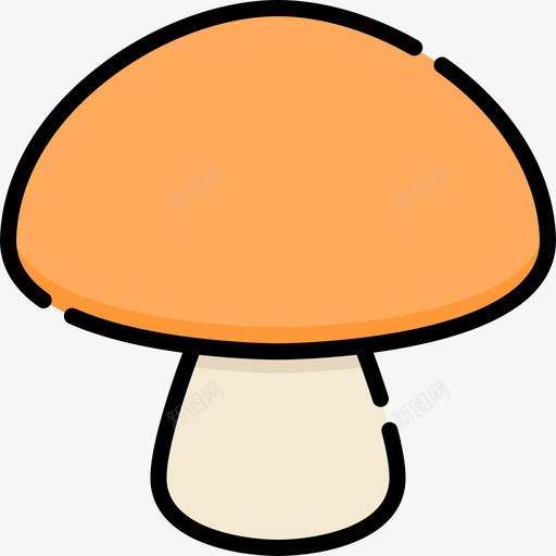 蘑菇营养18线形颜色图标svg_新图网 https://ixintu.com 线形 营养 蘑菇 颜色