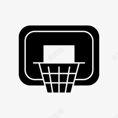 篮球圈篮球字形图标图标