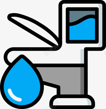 卫生间水15线颜色图标图标