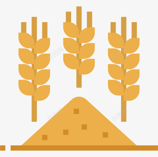 小麦农场49平坦图标svg_新图网 https://ixintu.com 农场 小麦 平坦