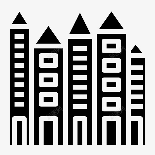 城市建筑建筑商业图标svg_新图网 https://ixintu.com 办公 商业 城市建筑 室外 建筑 建筑实景集2
