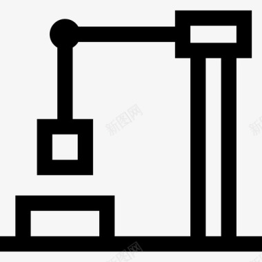 起重机工业过程35线性图标图标