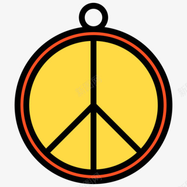 和平摇滚乐1线性色彩图标图标