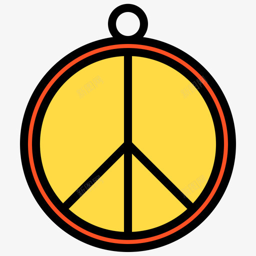和平摇滚乐1线性色彩图标svg_新图网 https://ixintu.com 和平 摇滚乐 线性 色彩