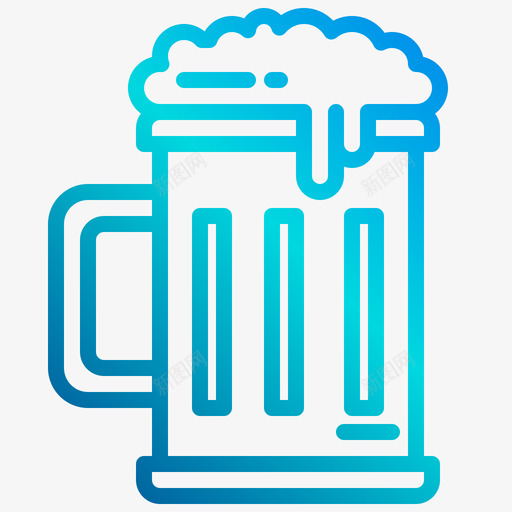 啤酒酿造啤酒1线性梯度图标svg_新图网 https://ixintu.com 啤酒 线性梯度 酿造啤酒1
