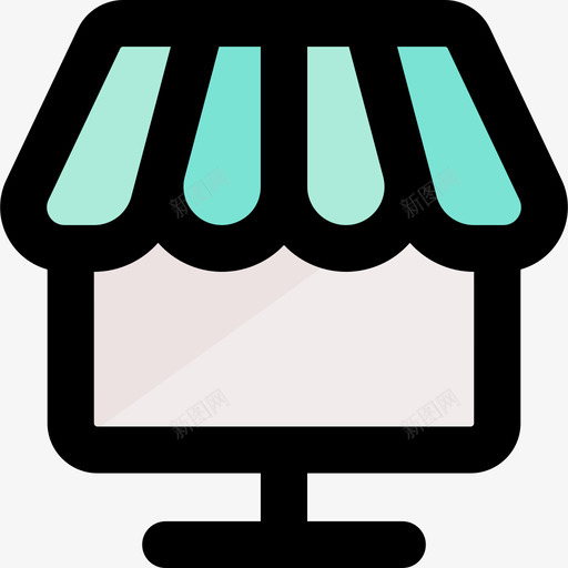 在线商店电子商务123线性颜色图标svg_新图网 https://ixintu.com 商店 在线 电子商务 线性 颜色