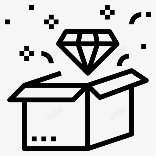 价值主张钻石包装图标svg_新图网 https://ixintu.com 主张 价值 包装 商业 模式 钻石