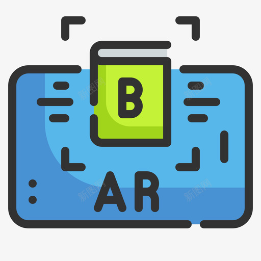 增强现实教育技术2线性色彩图标svg_新图网 https://ixintu.com 增强 教育技术 现实 线性 色彩