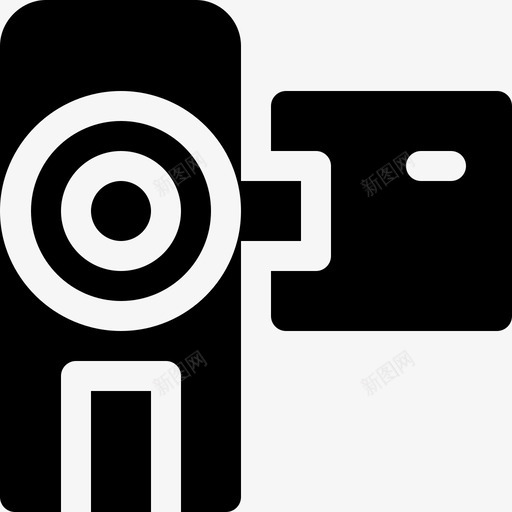 摄像机音频和视频13填充图标svg_新图网 https://ixintu.com 填充 摄像机 视频 音频