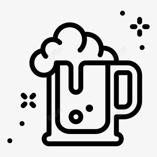 啤酒酒精庆祝图标svg_新图网 https://ixintu.com 啤酒 啤酒节 庆祝 款待 派对 酒精 马克