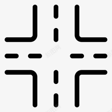 道路交叉口交叉口交通工具图标图标