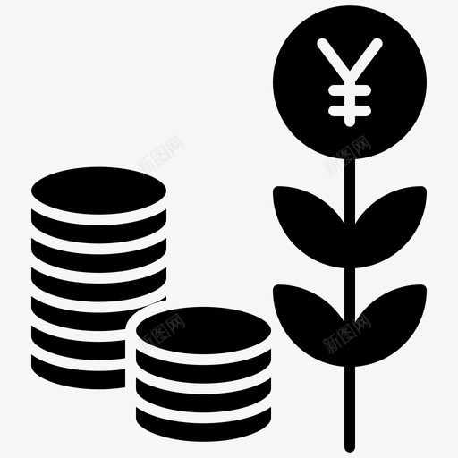 投资货币9字形图标svg_新图网 https://ixintu.com 字形 投资 货币9