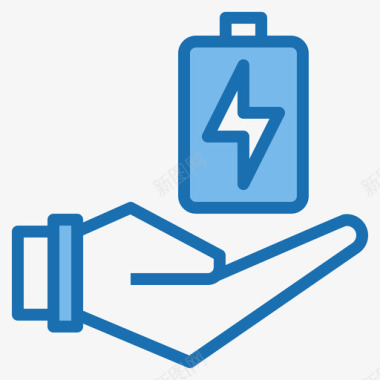 电池电池1蓝色图标图标