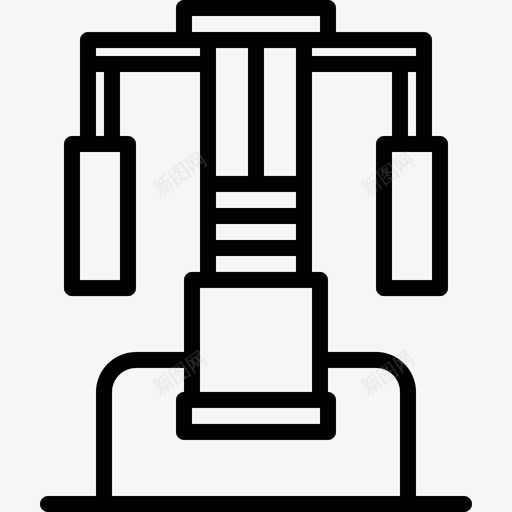 胸部按压健身房75线性图标svg_新图网 https://ixintu.com 健身房 按压 线性 胸部