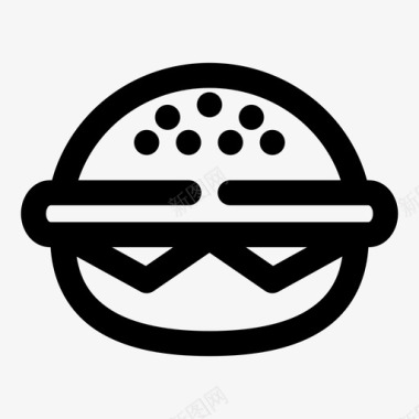 芝士汉堡食物餐食图标图标