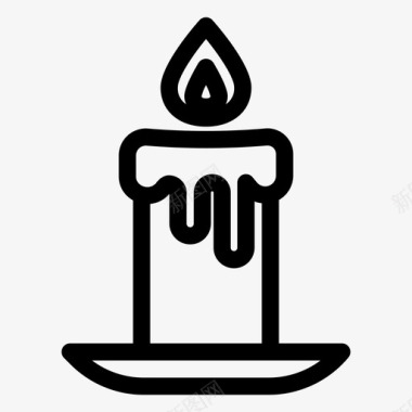 蜡烛火万圣节图标图标