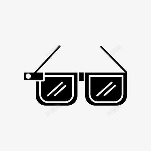3d眼镜3d电影太阳镜图标svg_新图网 https://ixintu.com 3d电影 3d眼镜 太阳镜 字形图标