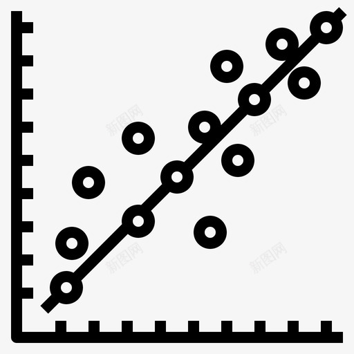 线性回归数据科学16线性图标svg_新图网 https://ixintu.com 回归 数据 科学 线性